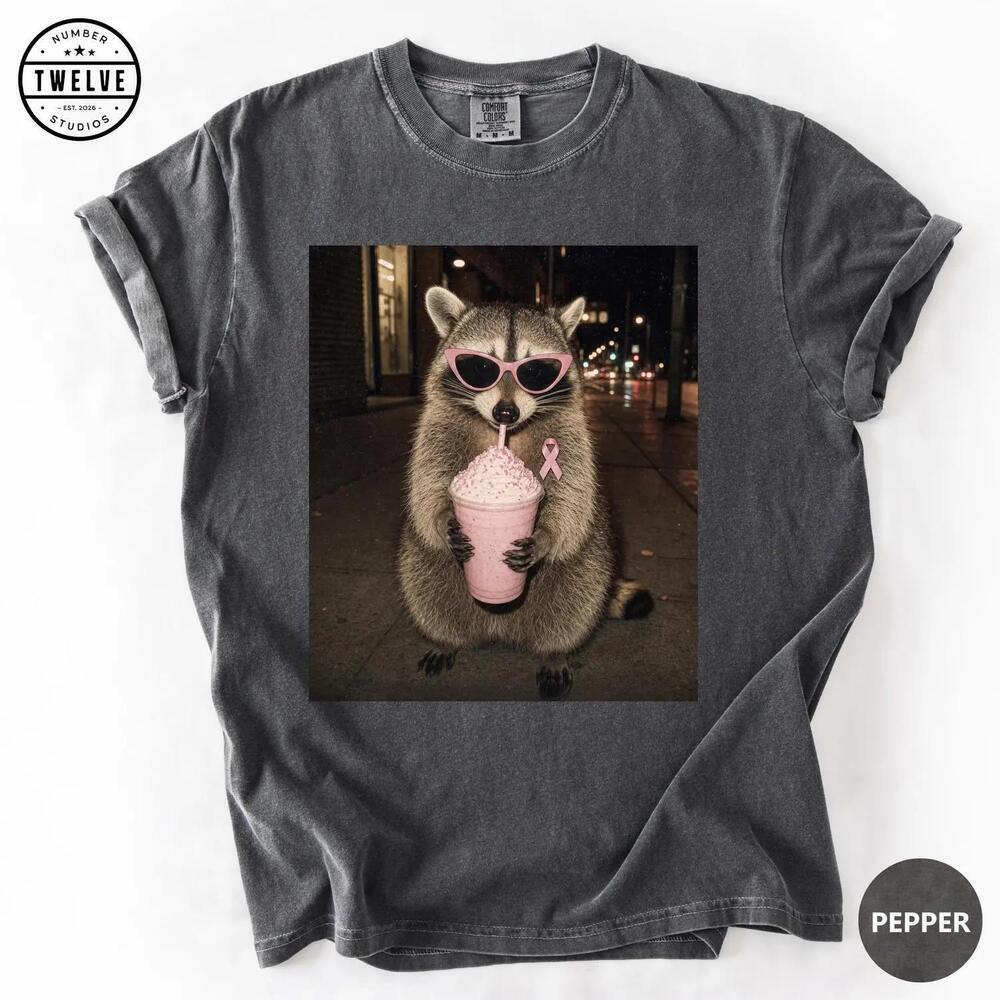Trash Panda Ribbon Shirt, Funny Raccoon  Awareness